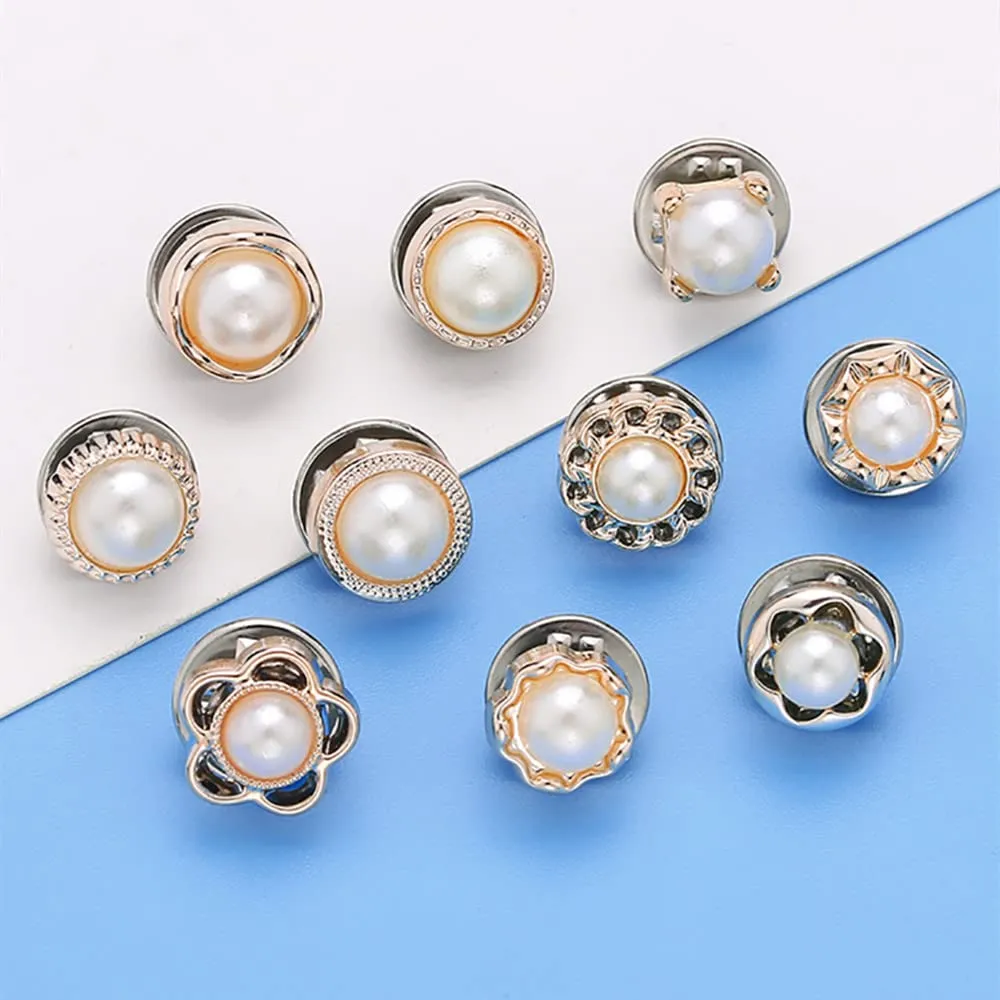 10Pcs safety buttons for women brooch for women Women Shirt Brooch Buttons Cover up Button Pearl Safety Brooch Pins Button for Clothing Dress Supplies Clothing Bags Accessories Supplies DIY Crafts