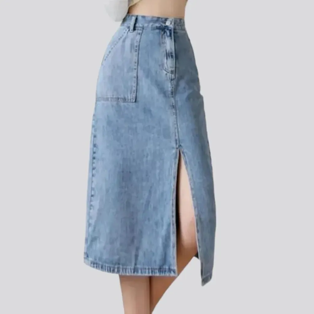 90s midi denim skirt
 for ladies