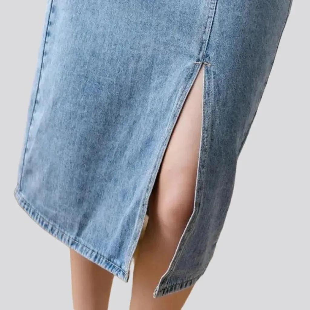 90s midi denim skirt
 for ladies