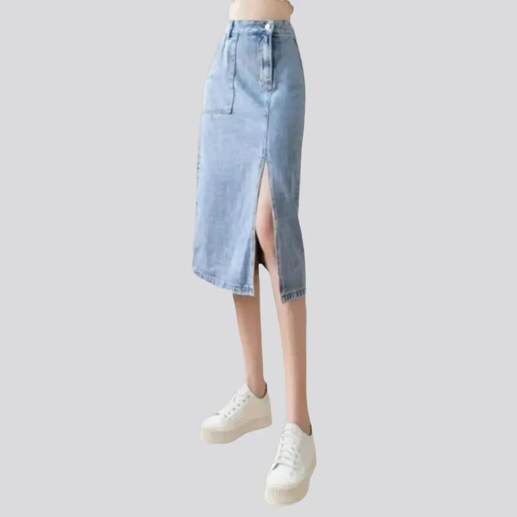 90s midi denim skirt
 for ladies