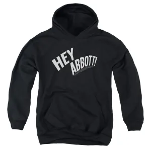 Abbott & Costello Hey Abbott Kids Youth Hoodie Black