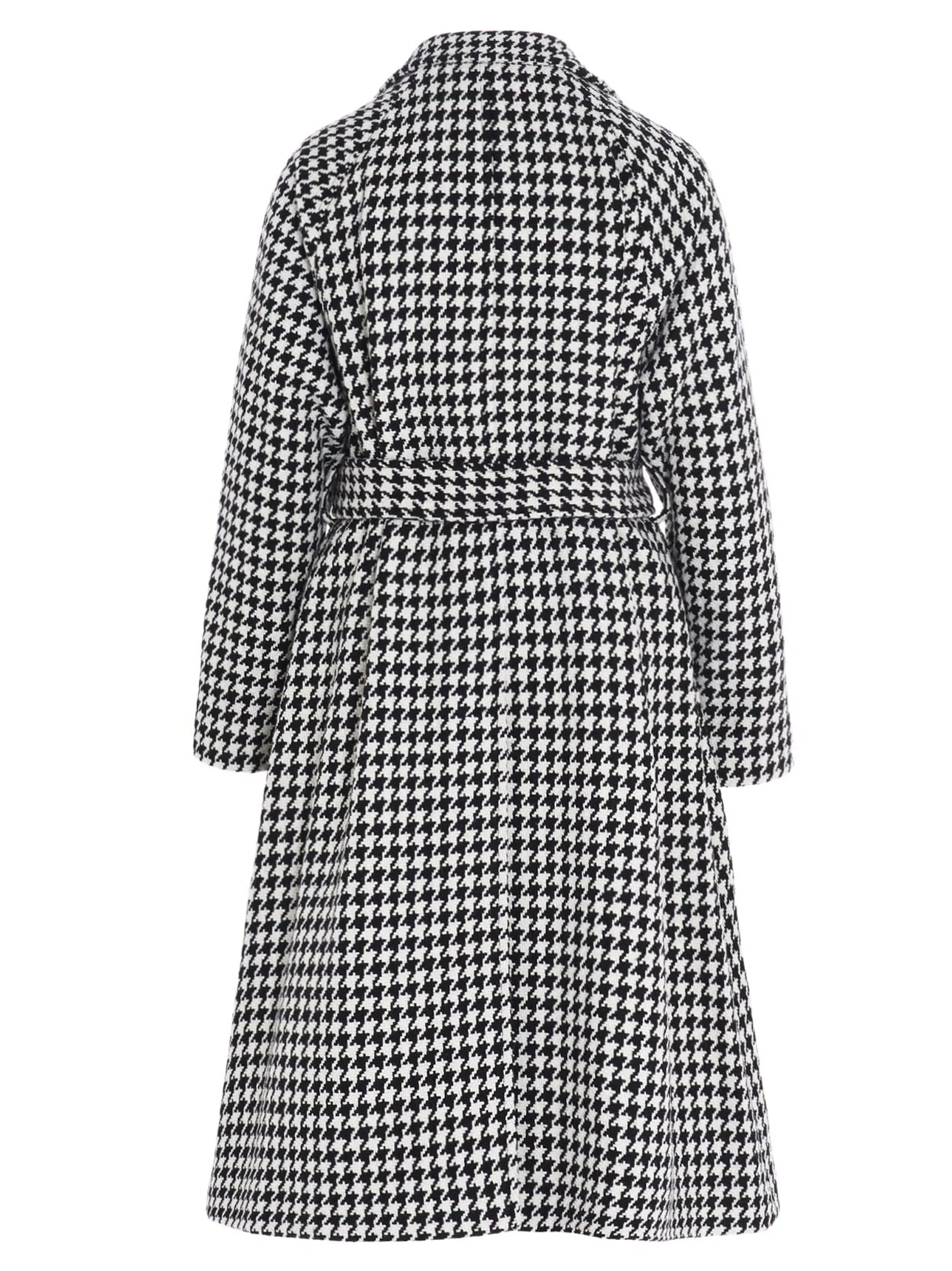 AMI Checked Belted Coat