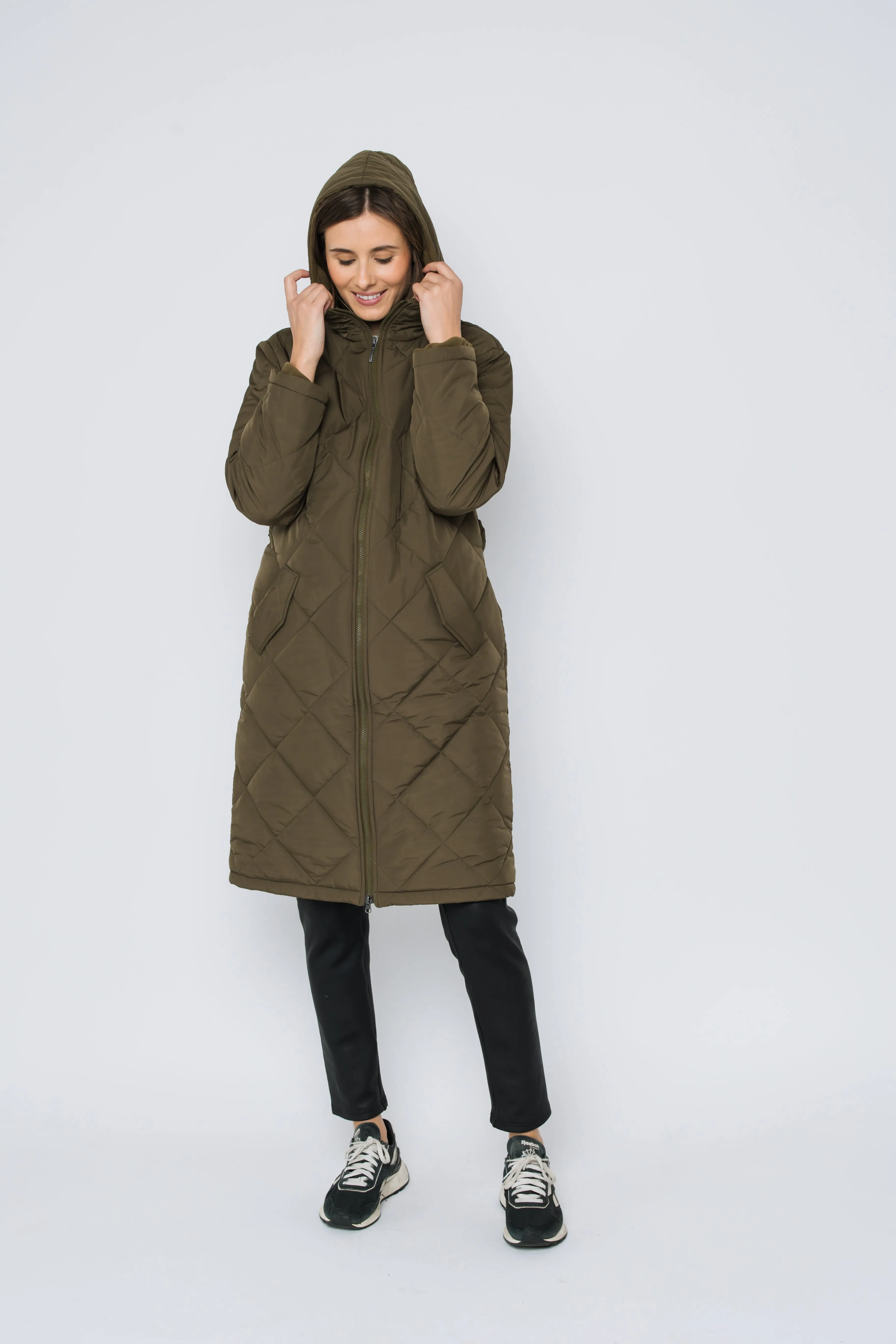 Aria-Quilted Hooded Coat