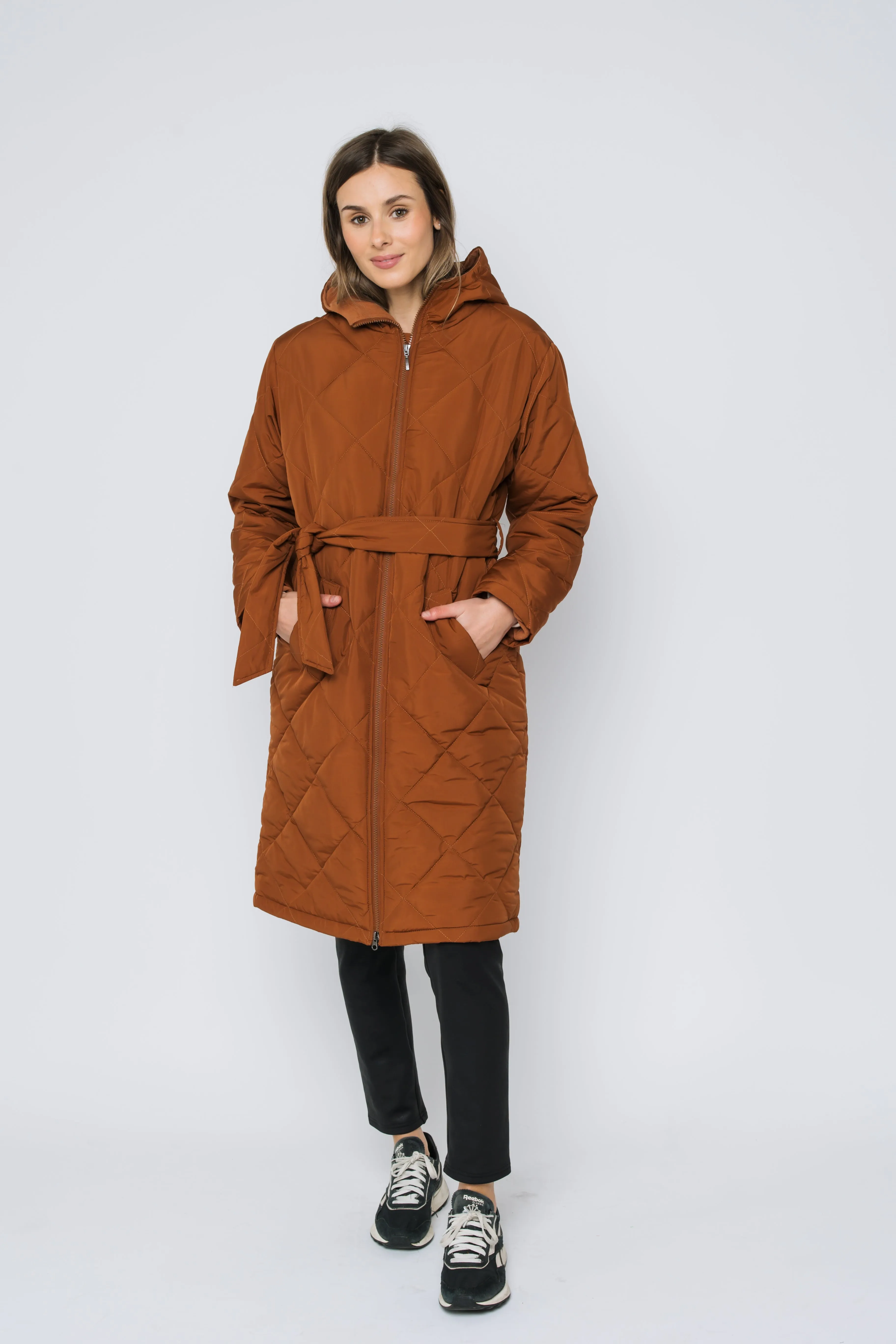 Aria-Quilted Hooded Coat