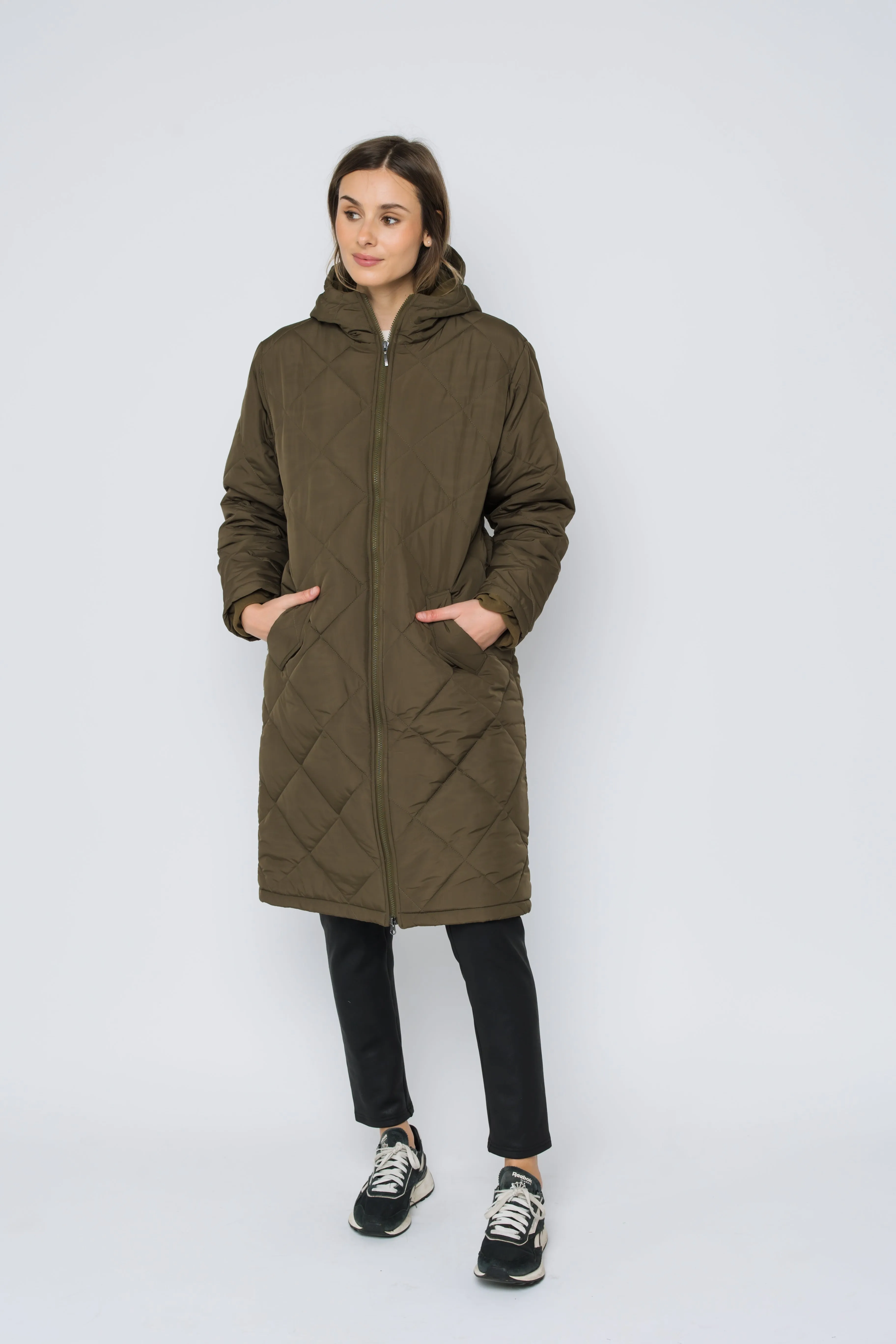 Aria-Quilted Hooded Coat