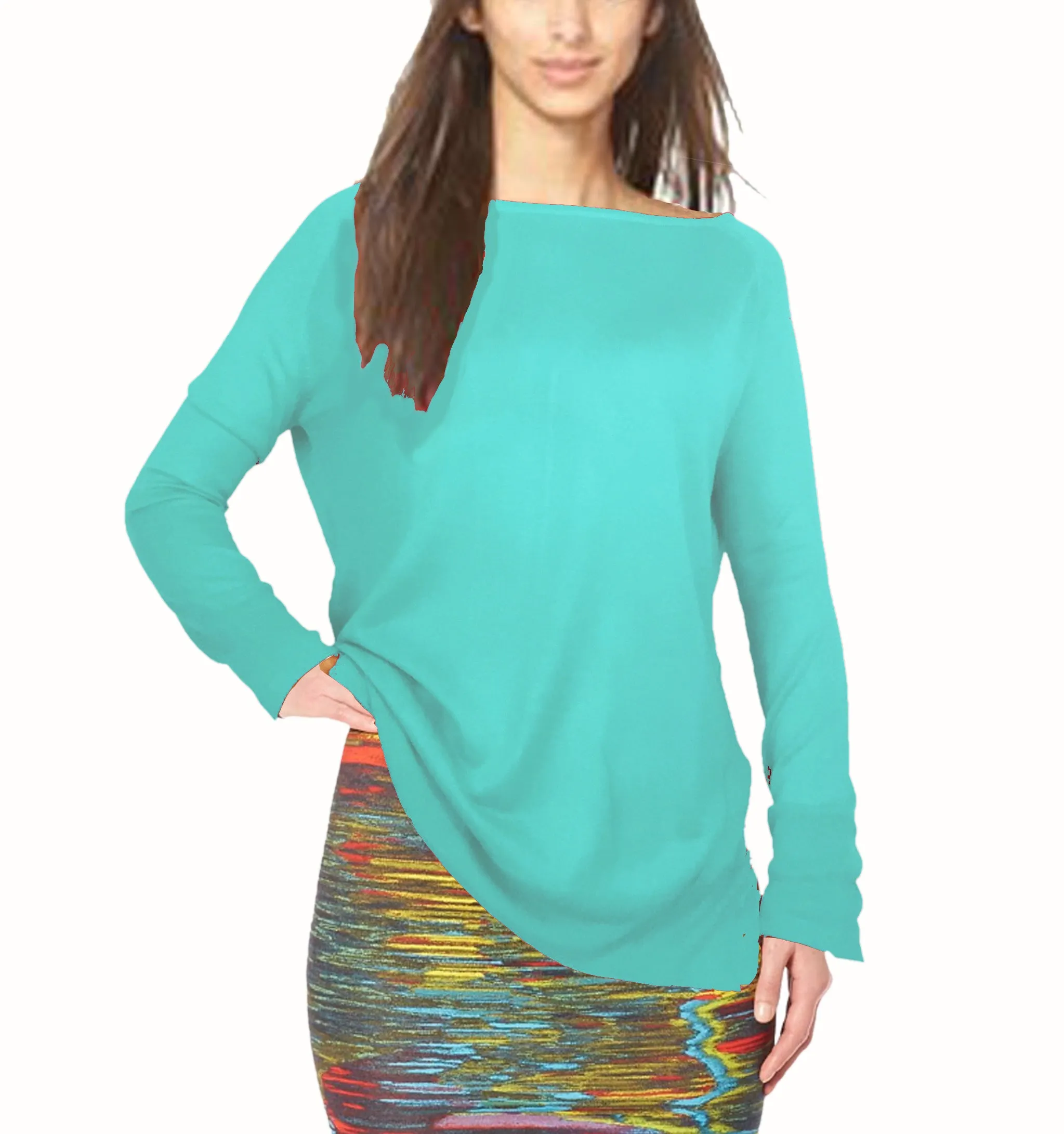 ASHORE WOMENS CLASSIC FINE SWEATERS LONG BODY