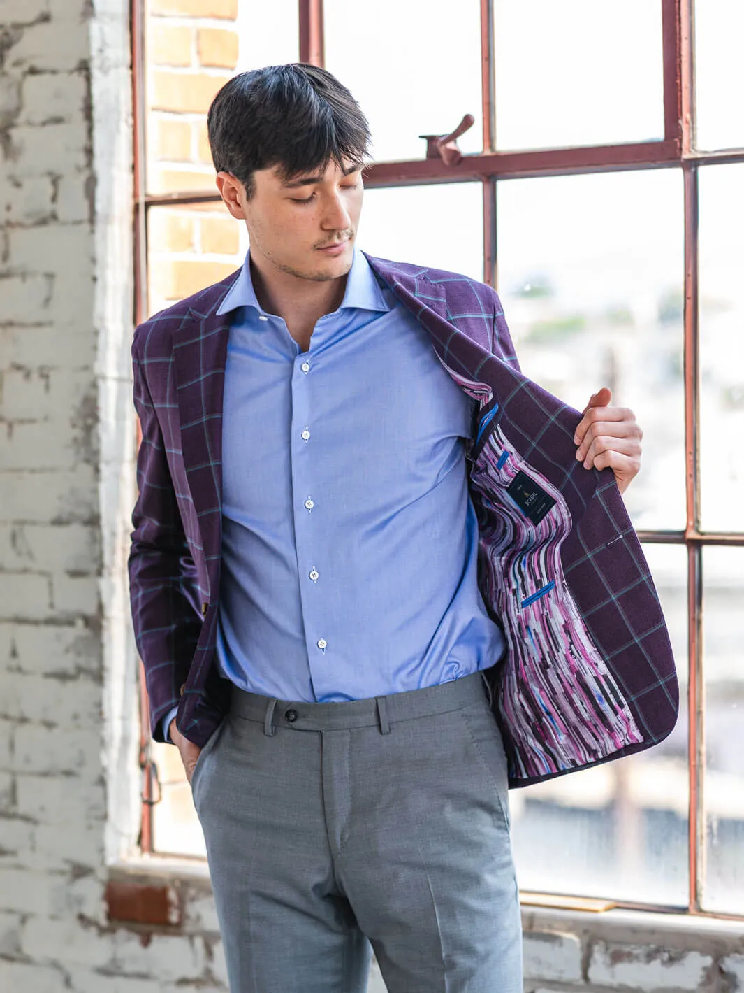 Aubergine Check Sport Coat