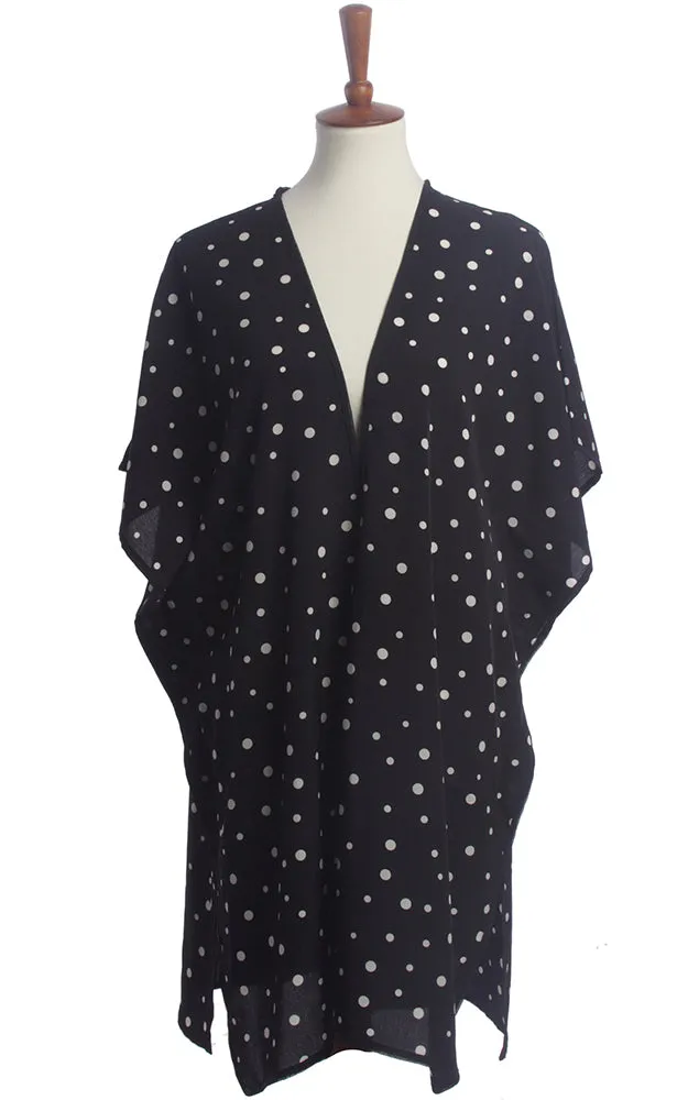 BAAP4956 Polka Dots Print Kimono