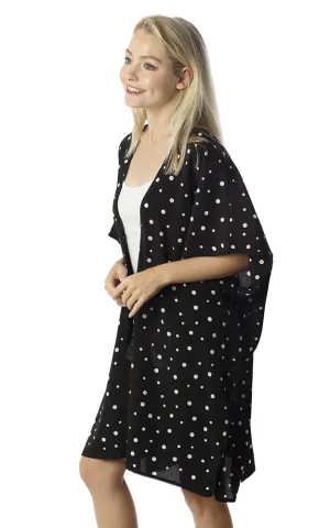 BAAP4956 Polka Dots Print Kimono