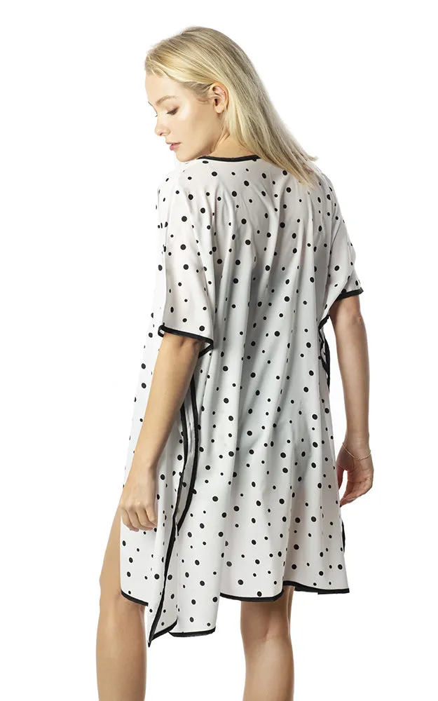 BAAP4956 Polka Dots Print Kimono