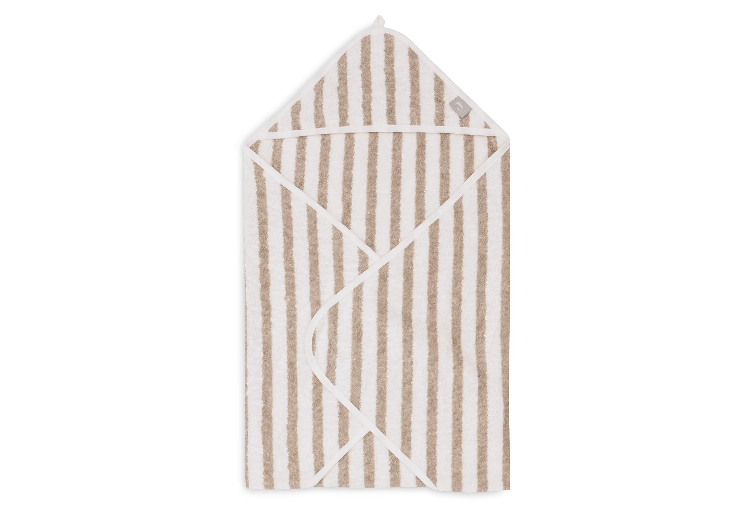 Bath cape 75x75cm Stripe Terry - Olive Green - GOTS