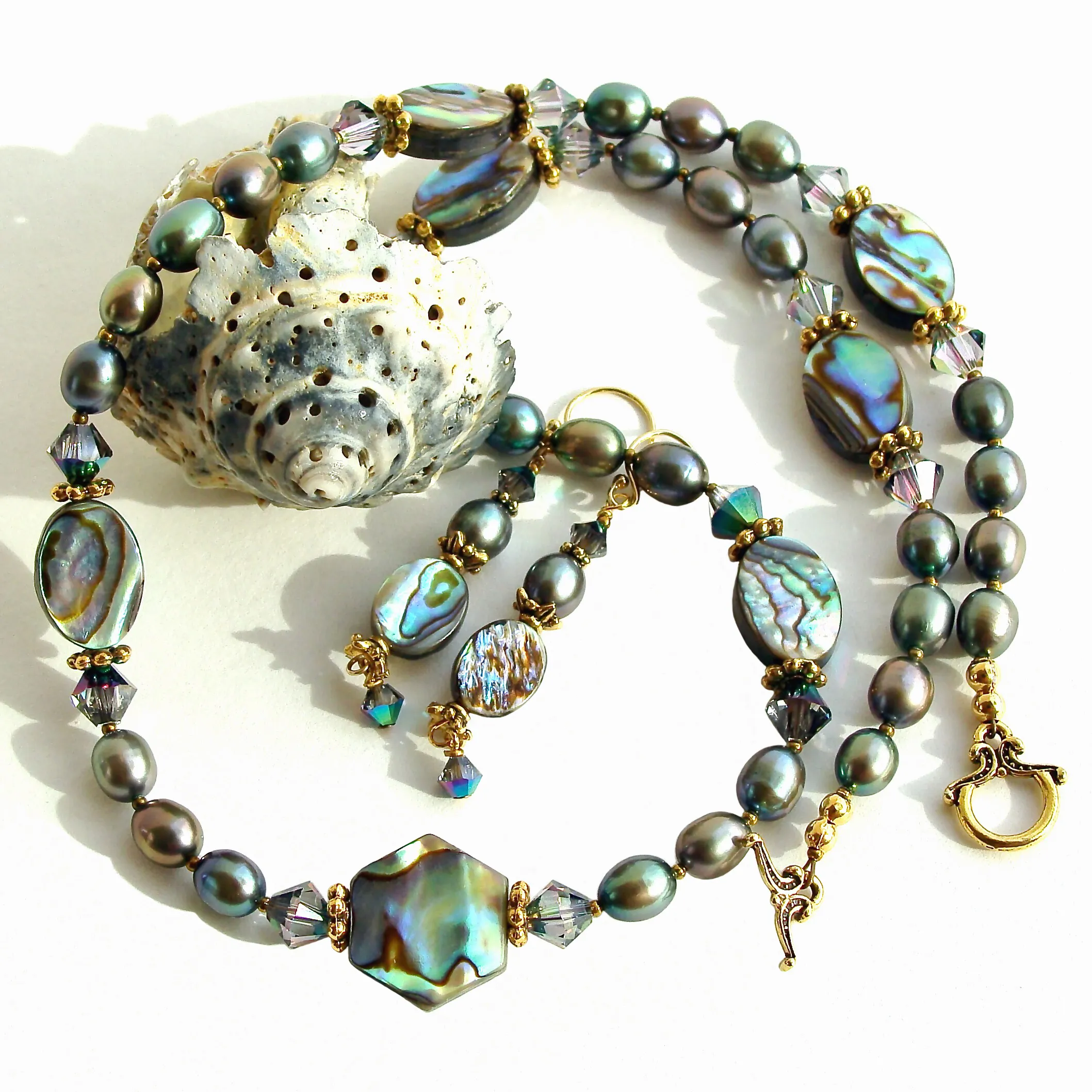 Belladonna: Abalone Shell Necklace Set