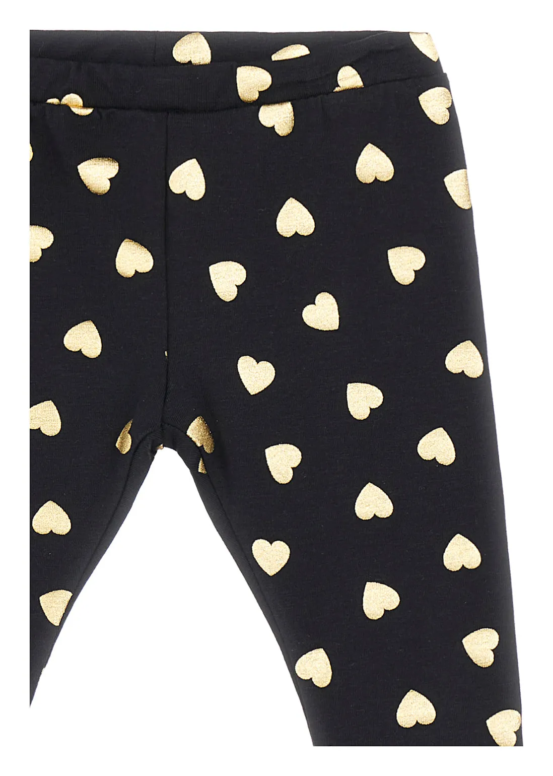 Black Gold Baby Hearts Leggings