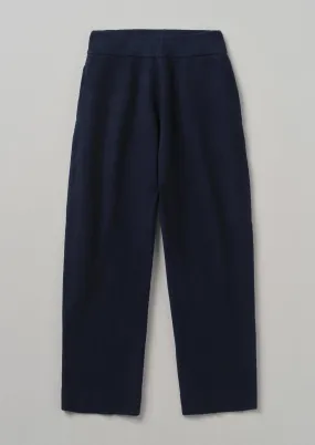 Boiled Wool Pull On Pants | Navy