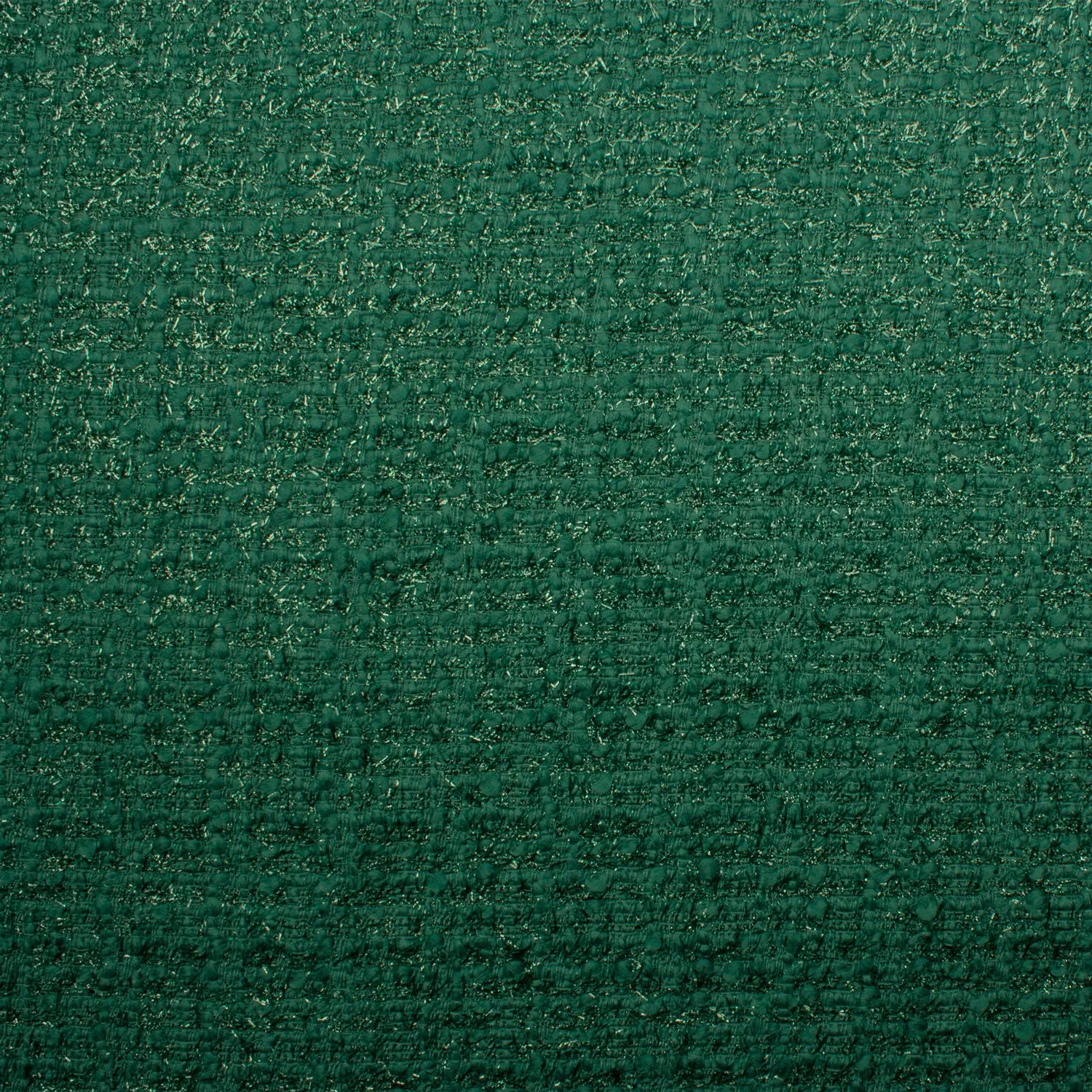 Bottle Green Lurex Wool Bouclé