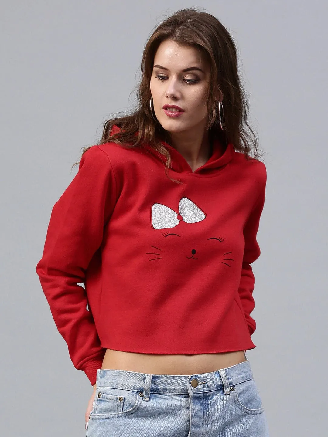 Bow Kitty Red Sweatshirt