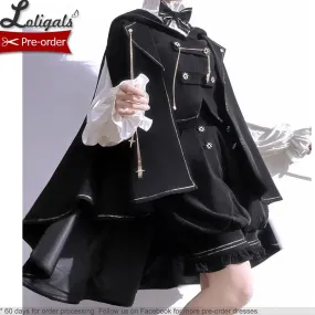 Boy Style Ouji Lolita Prince Hooded Cloak / Vest / Shorts / Long Sleeve Shirt by Princess Chronicles ~ Rabbit in a Hurry