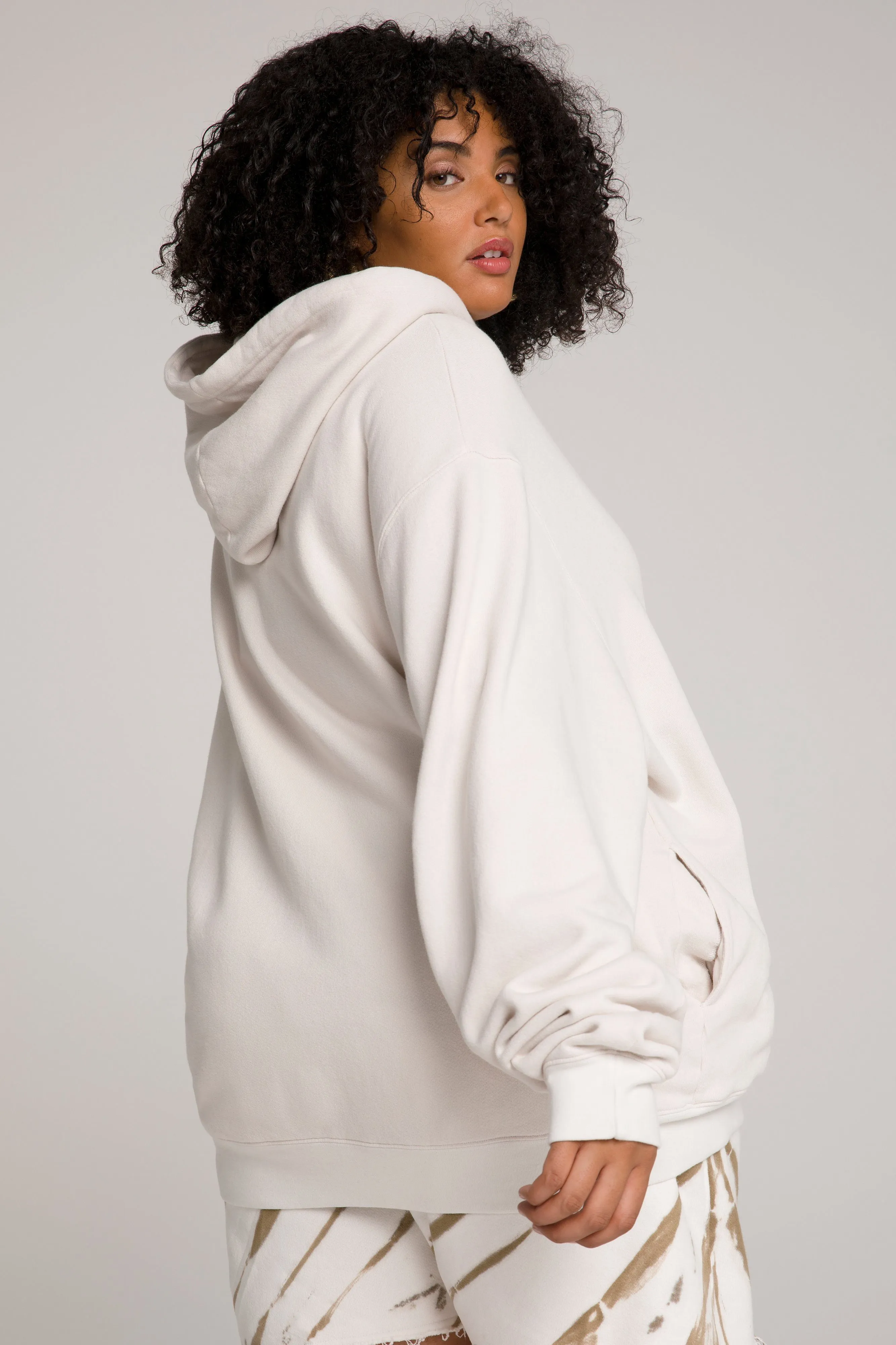 BOYFRIEND ZIP HOODIE | BONE001