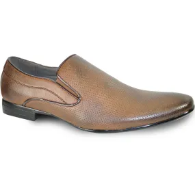 BRAVO Men Dress Shoe KLEIN-3 Loafer Shoe Brown with Leather Lining