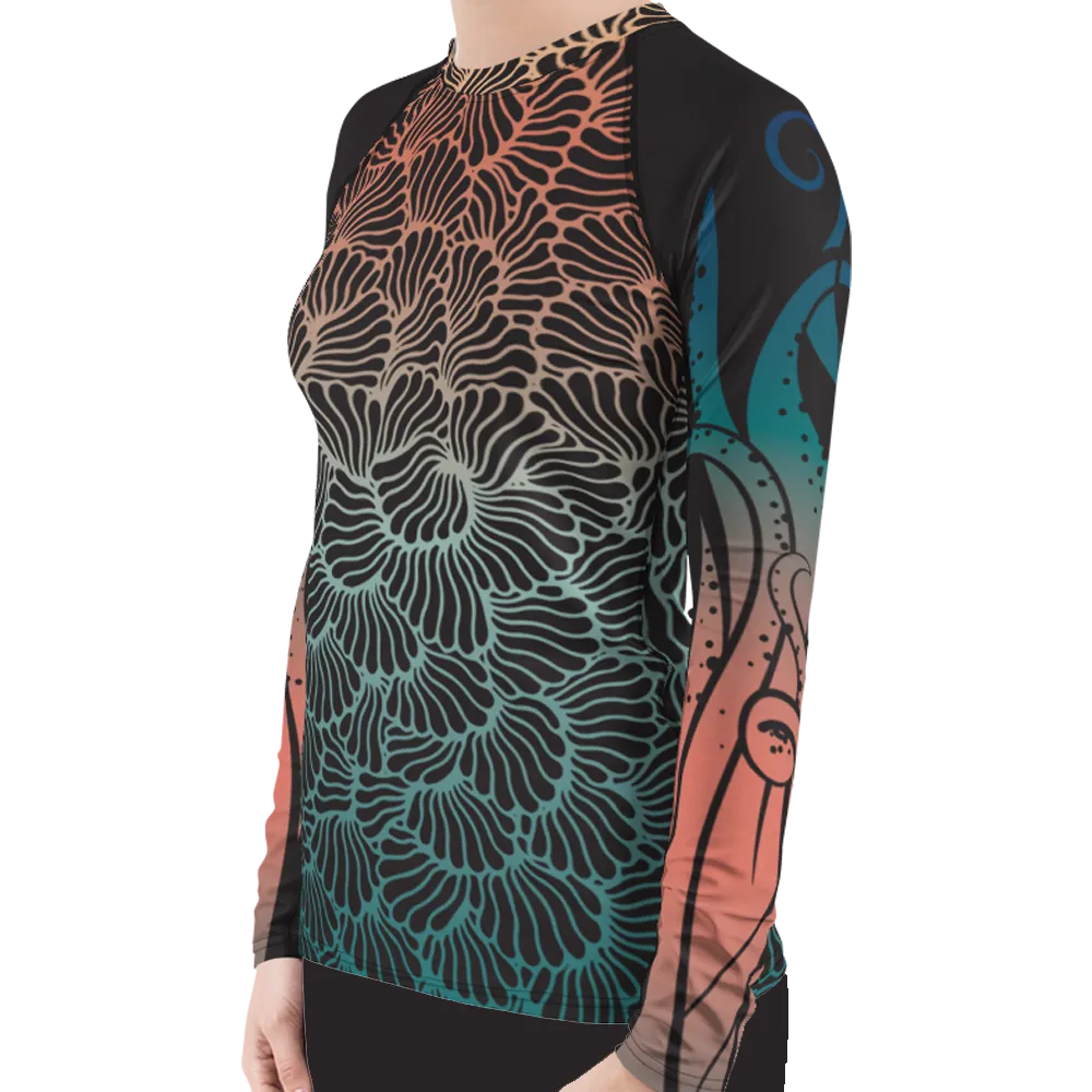 Camouflage Octopus Women's Rash Guard