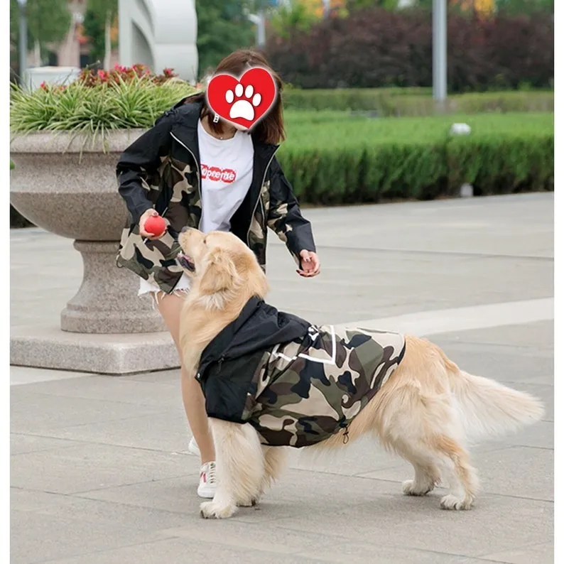 Camouflage Owner and Pet Matching Windbreaker Jackets