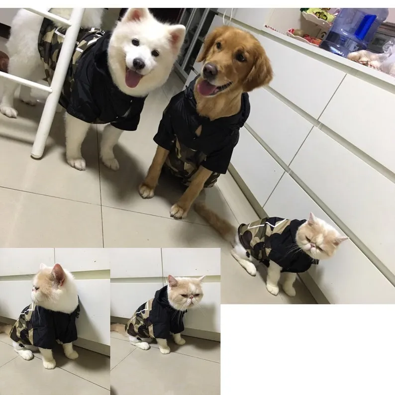 Camouflage Owner and Pet Matching Windbreaker Jackets