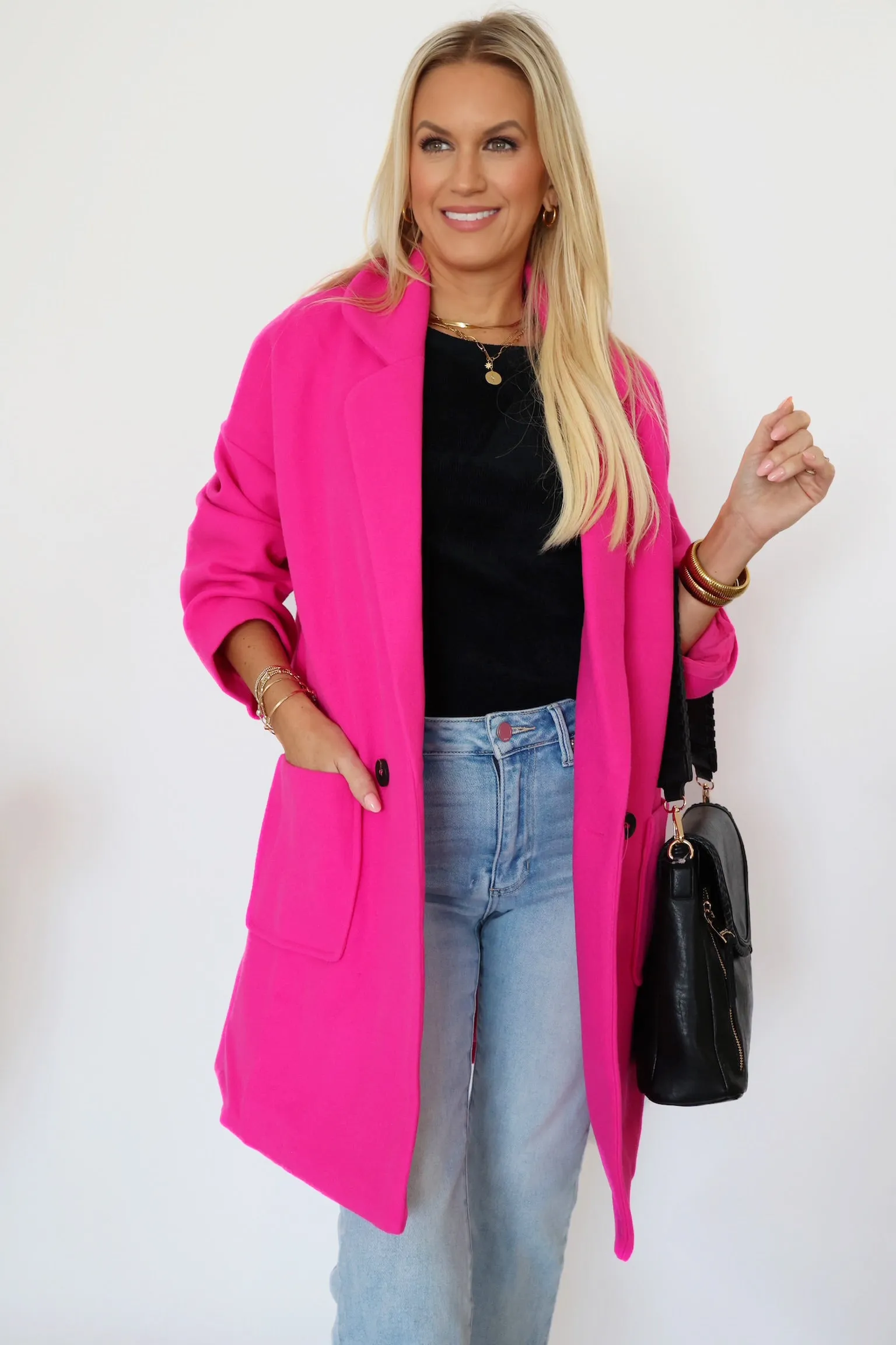 Cape Cod Coat - Hot Pink