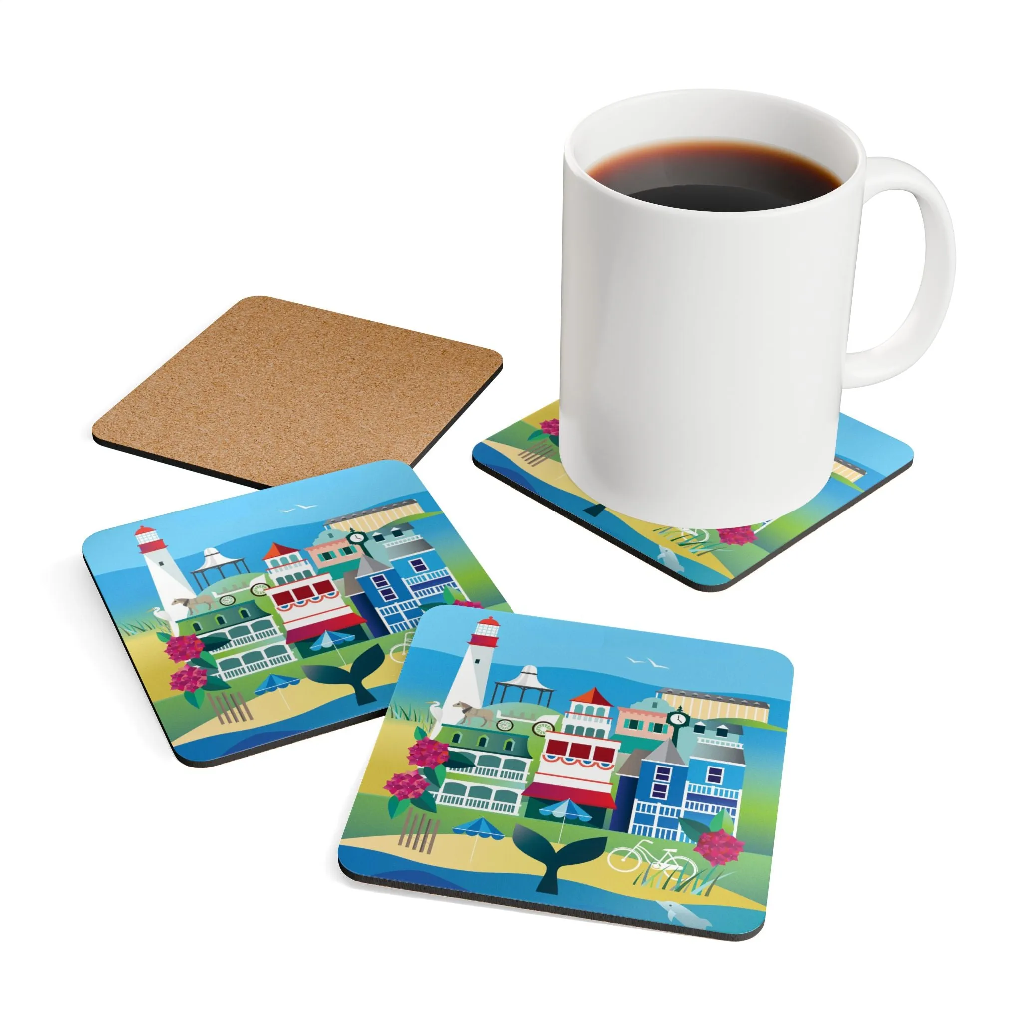 Cape May Corkwood Coaster Set