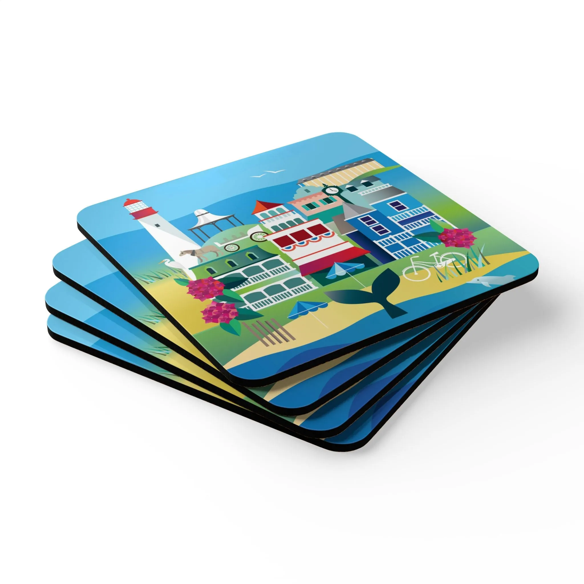 Cape May Corkwood Coaster Set