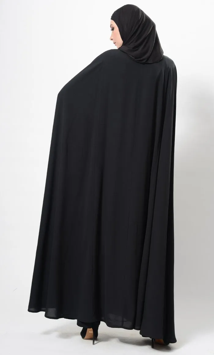 Cape Style Flowy Abaya Dress And Hijab Set - Final Sale