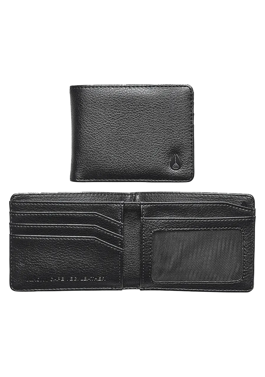 Cape Vegan Leather Wallet - Black