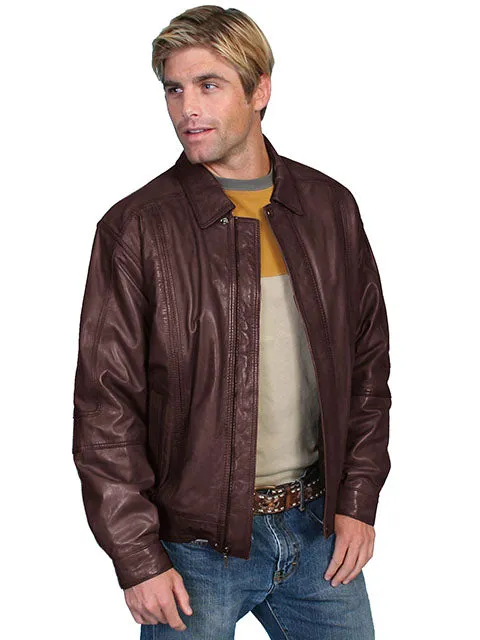 CHOCOLATE-Premium lambskin jacket