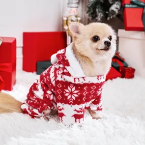 Christmas Dog Sweater – Cozy Coral Fleece Holiday Outfit for Pets