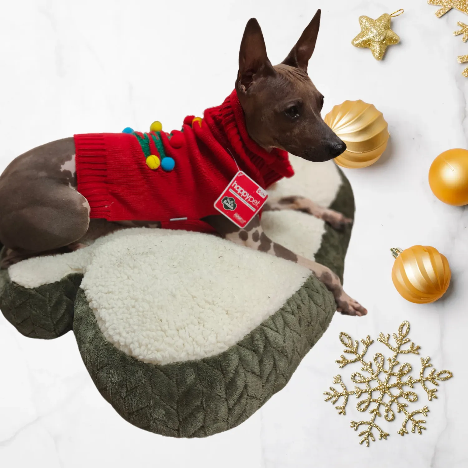 Christmas Tree Sweater | Festive Dog Jumper by Holly & Robin