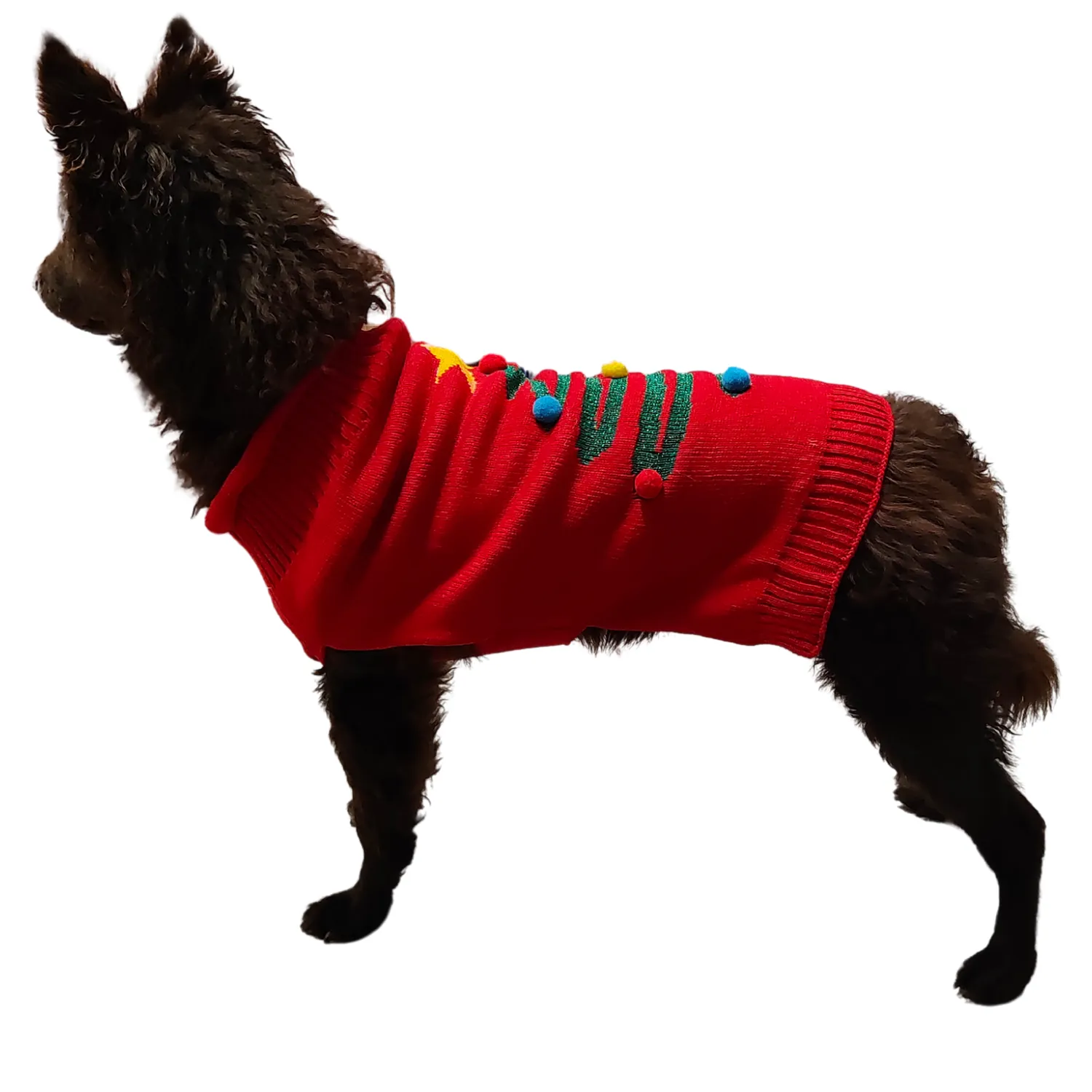 Christmas Tree Sweater | Festive Dog Jumper by Holly & Robin