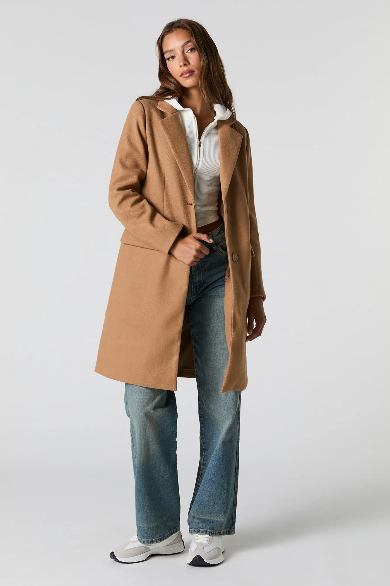 Collared Double Button Coat