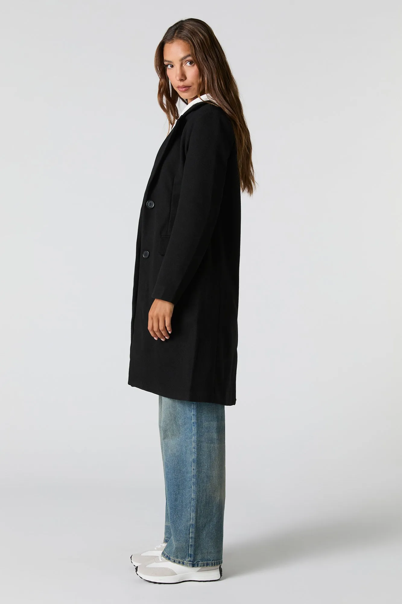 Collared Double Button Coat