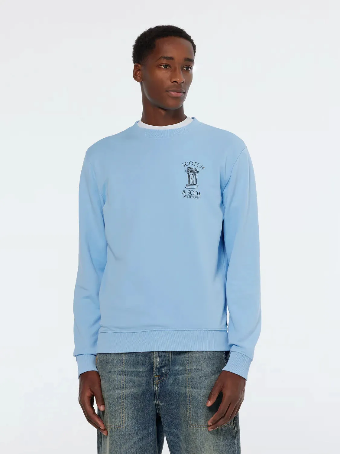 Column Artwork Sweatshirt (Spring Blue) - 179897420