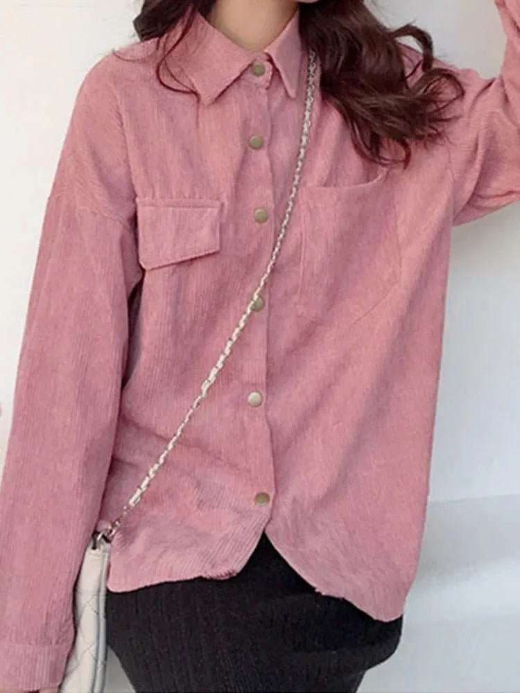 Corduroy Shirt Jacket - Fashionable and Comfortable Jacket for Women