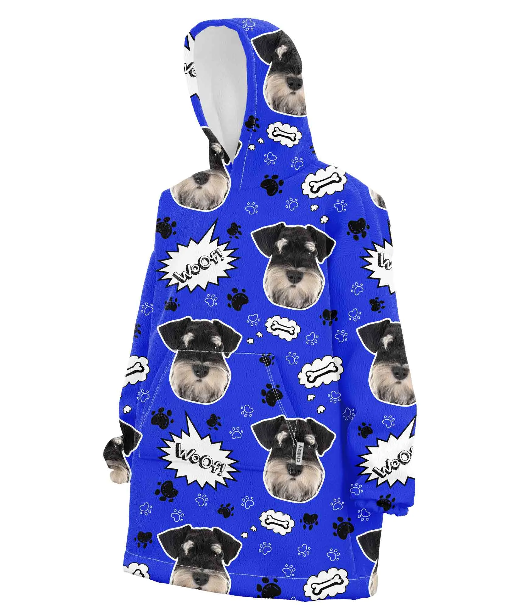 Custom Dog Woof Hoodie Blanket