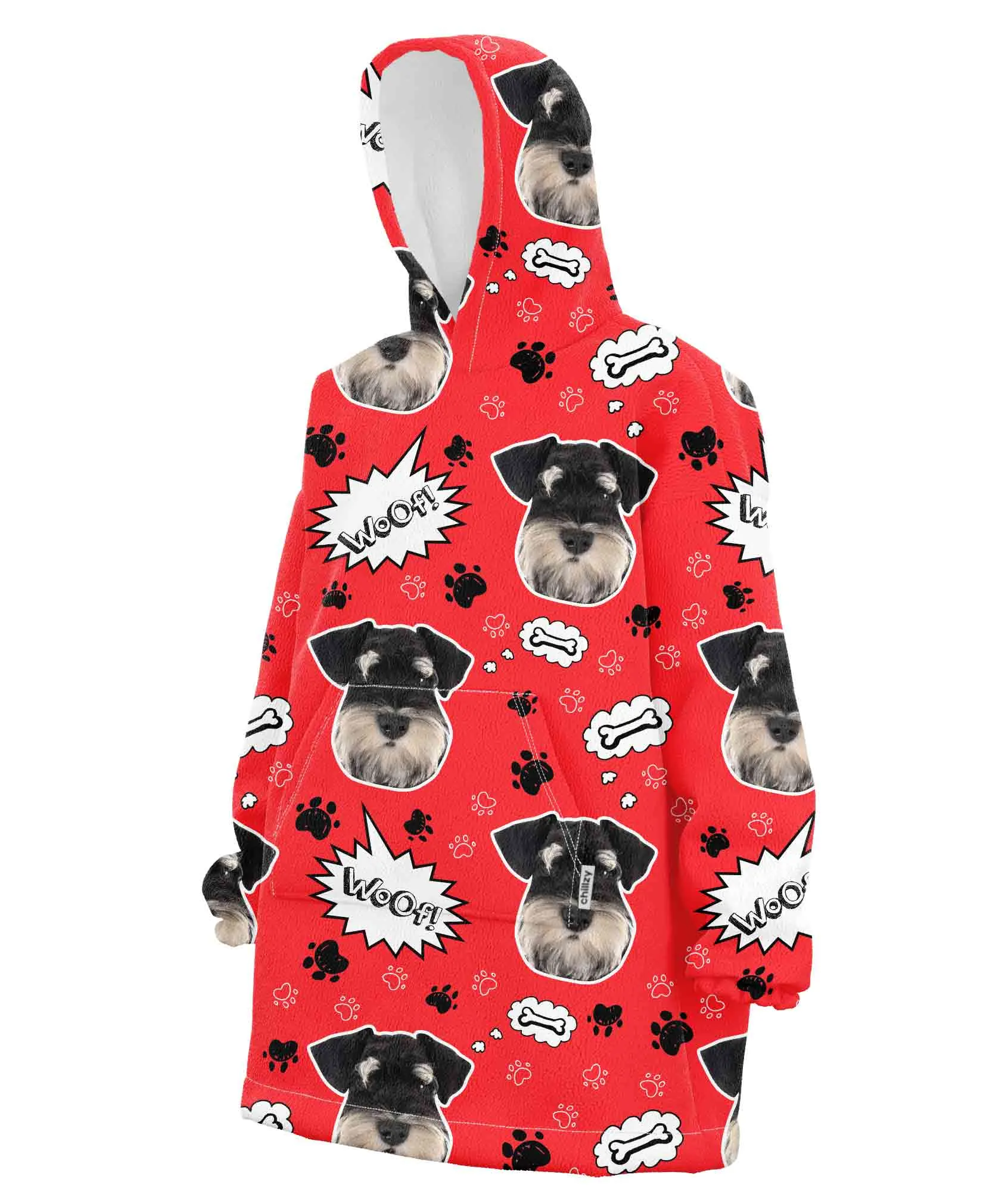 Custom Dog Woof Hoodie Blanket