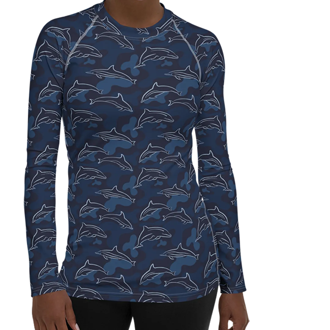 Dancing Dolphins Women's Rash Guard