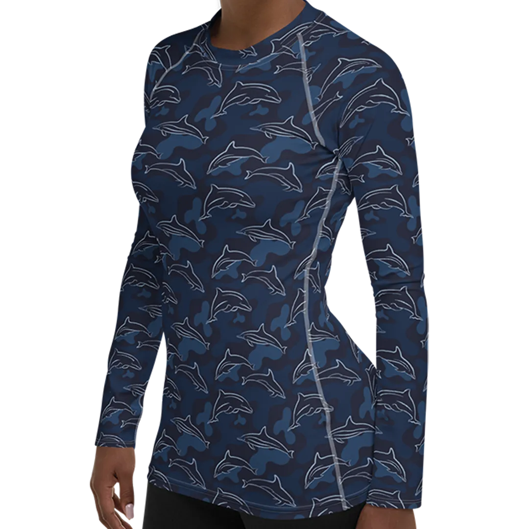 Dancing Dolphins Women's Rash Guard