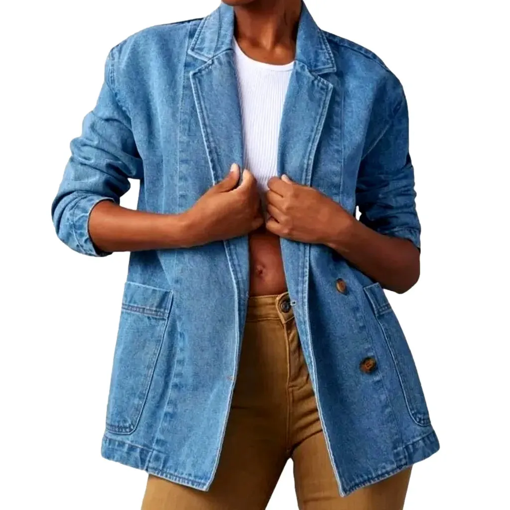 Denim blazer jacket for women