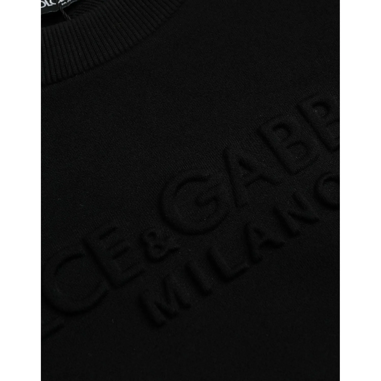 Dolce & Gabbana Black Cotton Long Sleeves Sweatshirt Sweater