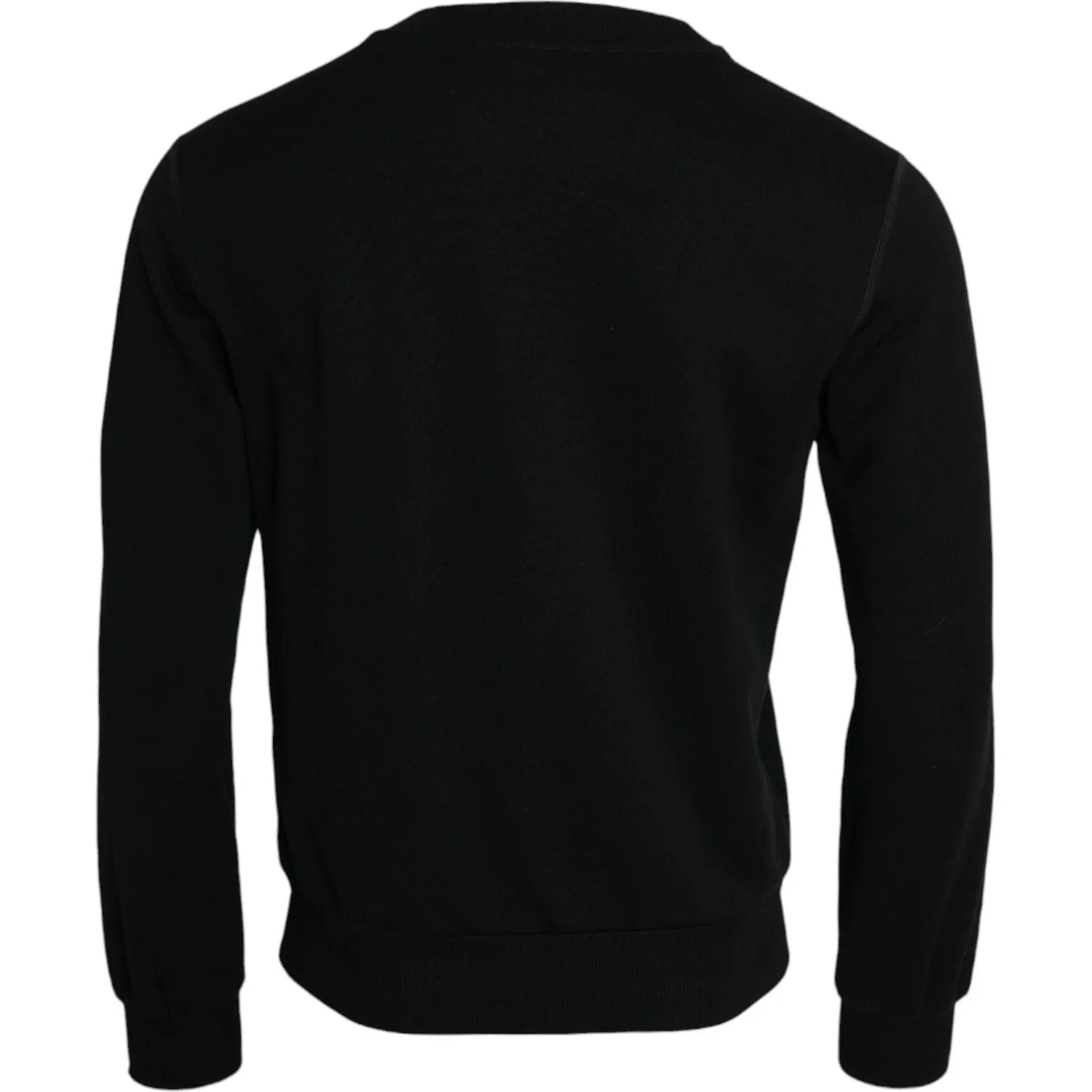 Dolce & Gabbana Black Cotton Long Sleeves Sweatshirt Sweater