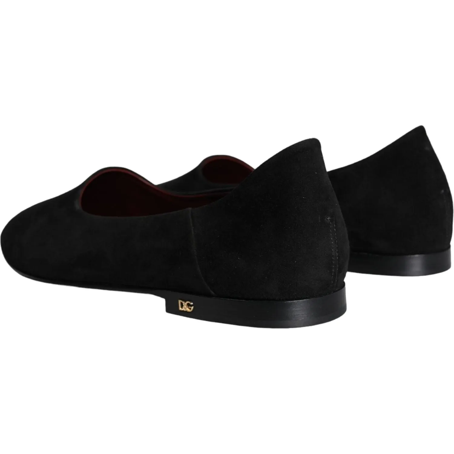 Dolce & Gabbana Black Suede Loafers Formal Slip On Shoes