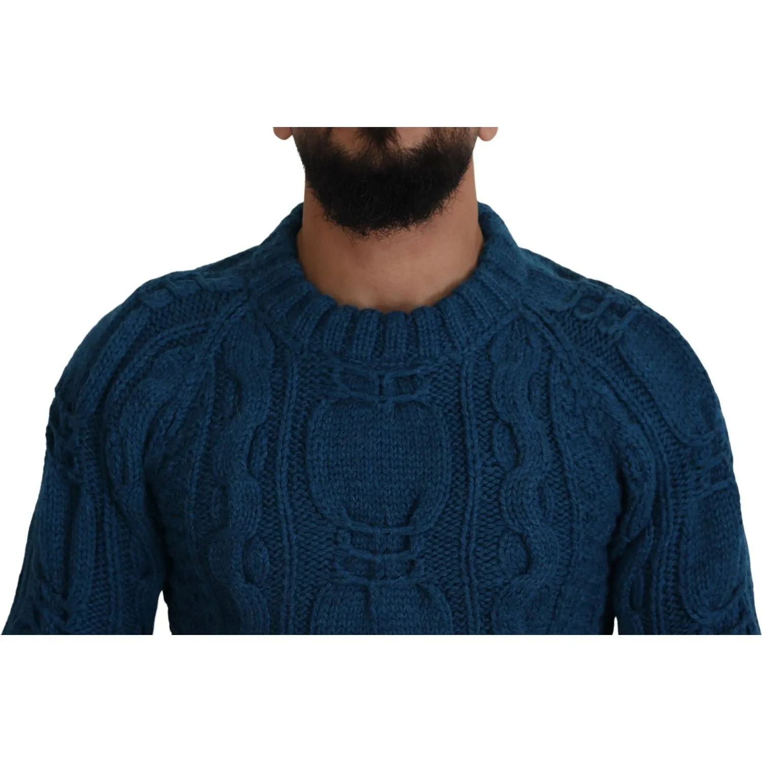 Dolce & Gabbana Elegant Blue Crewneck Sweater