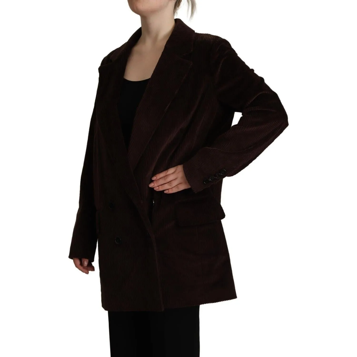 Dolce & Gabbana Elegant Burgundy Double-Breasted Trench Coat