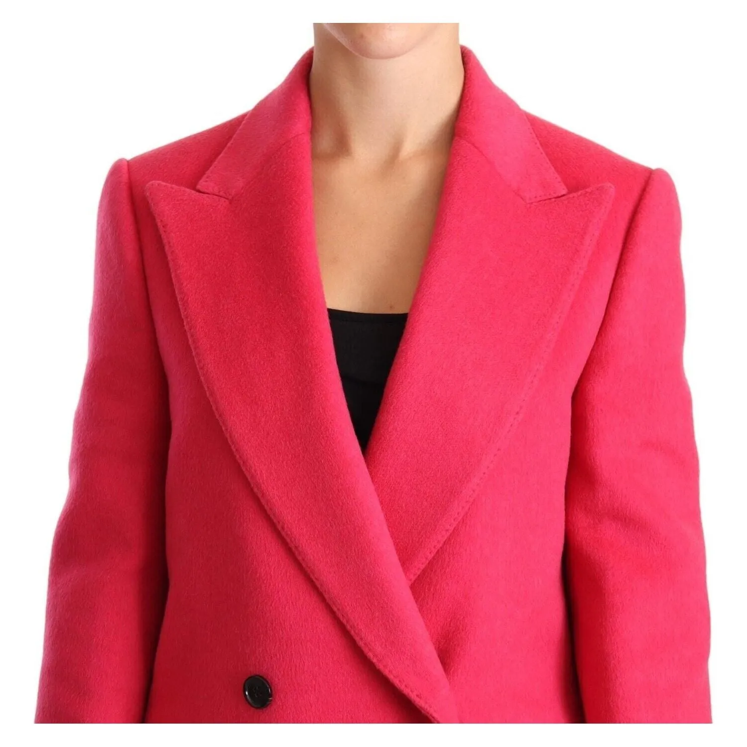 Dolce & Gabbana Elegant Pink Wool-Cashmere Coat